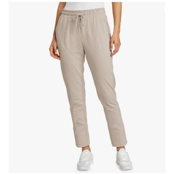 EDDIE BAUER Women's Khaki Drawstring Pant Size 16P - Picture 1 of 10